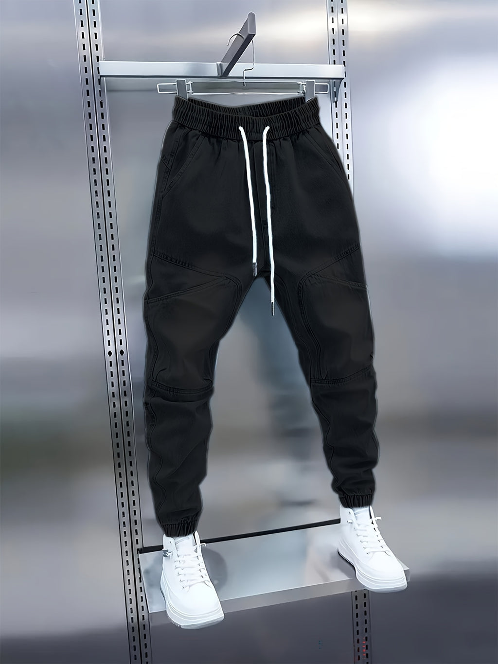 JOGGERS FAUX DENIM LIGHT BLUE