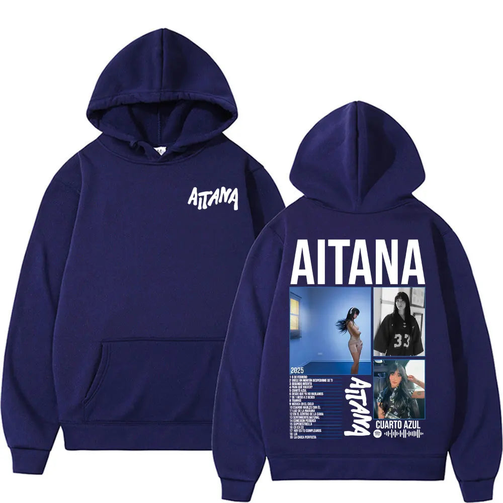 Singer Aitana Cuarto Azul Tour Graphic Hoodies