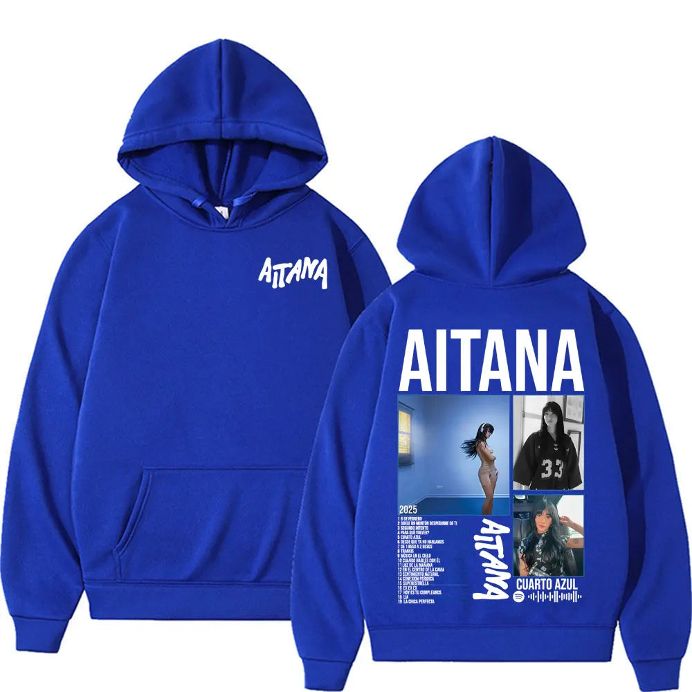 Singer Aitana Cuarto Azul Tour Graphic Hoodies