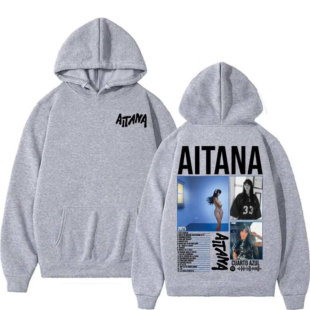 Singer Aitana Cuarto Azul Tour Graphic Hoodies