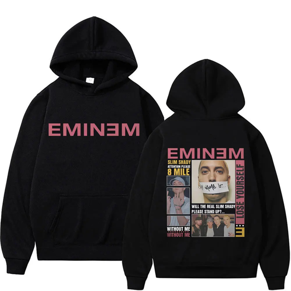 Rapper Eminem Slim Shady Cover Graphic Hoodie