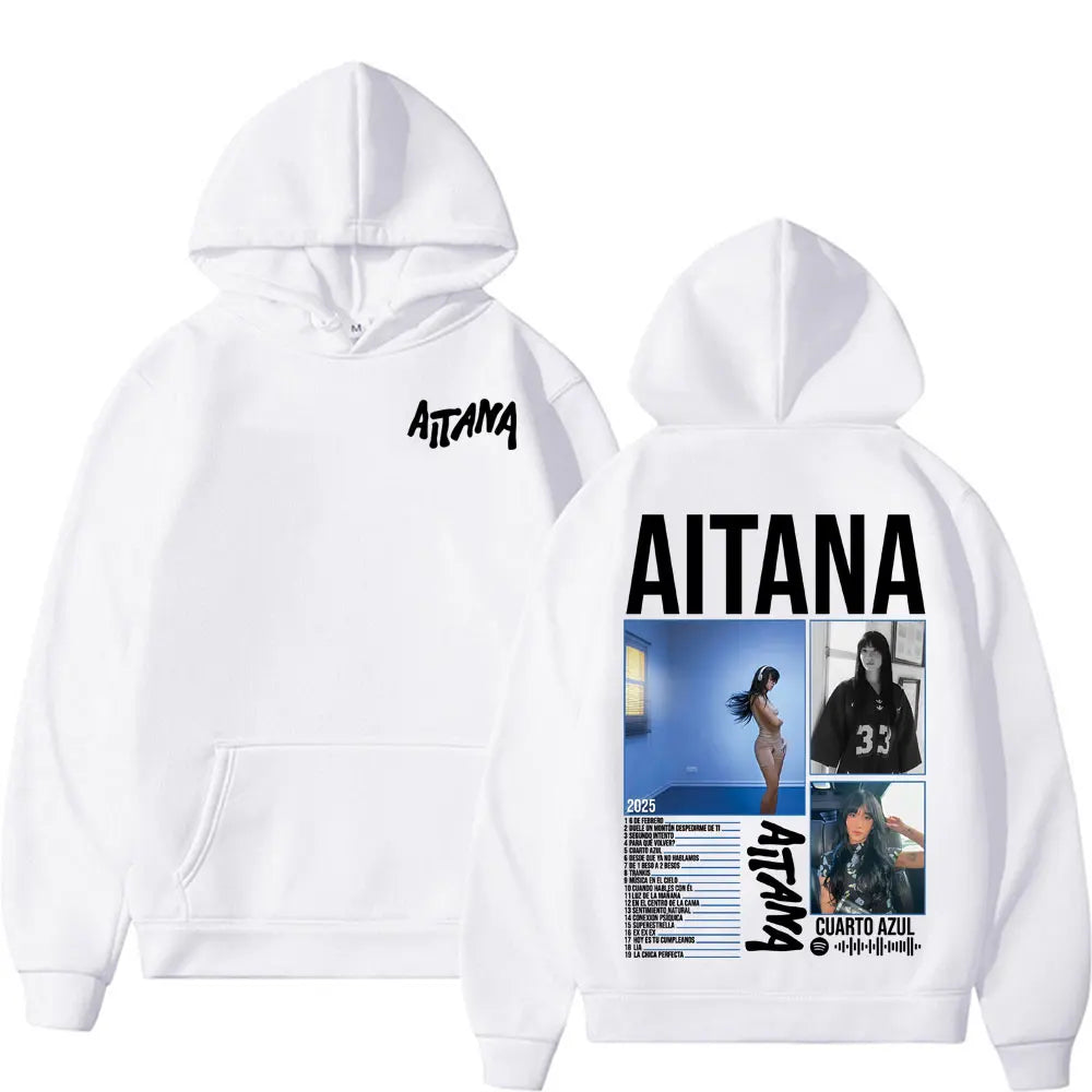 Singer Aitana Cuarto Azul Tour Graphic Hoodies