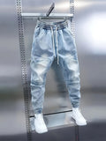 JOGGERS FAUX DENIM LIGHT BLUE
